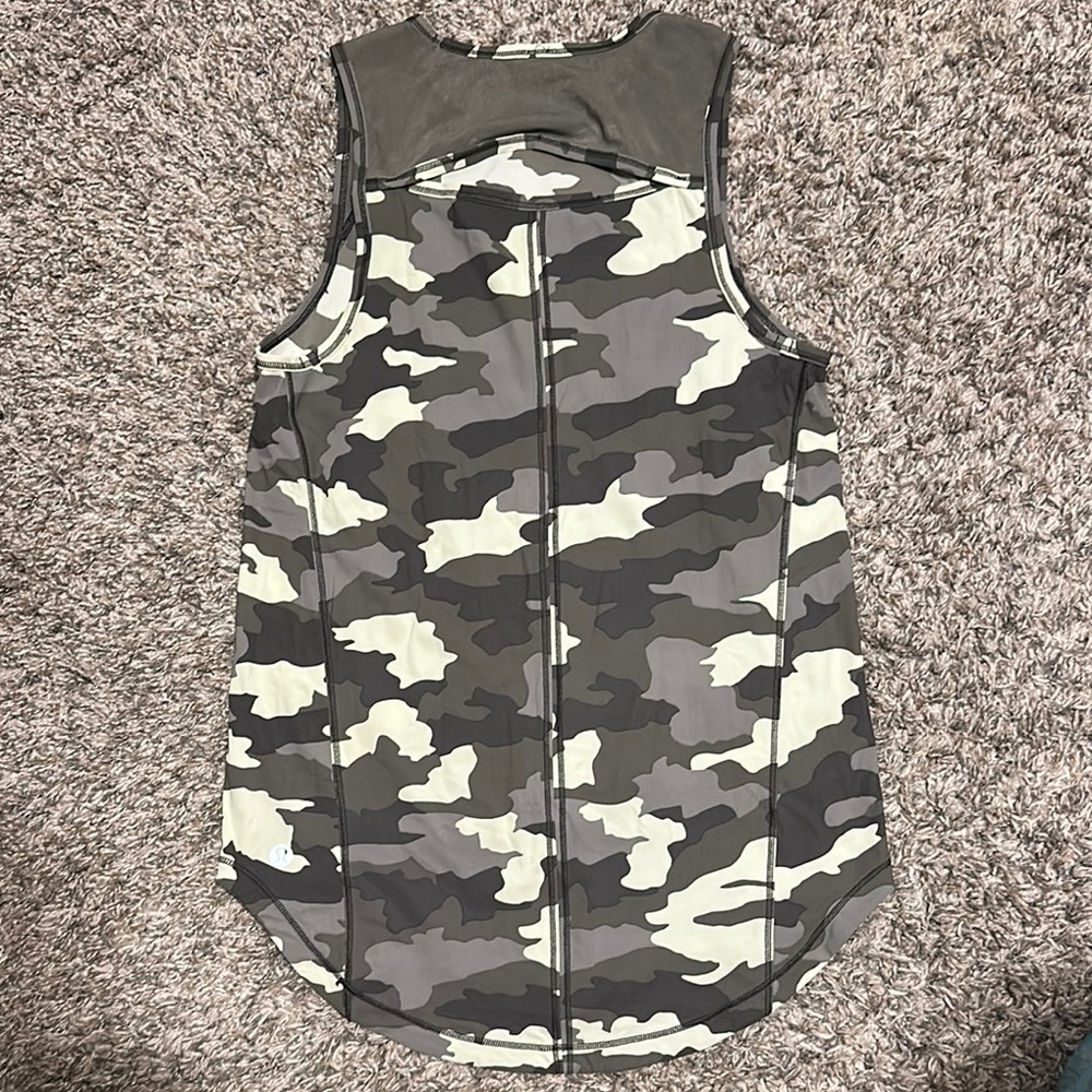 Lululemon Athletica Camouflage Tank Top - Black and Cream